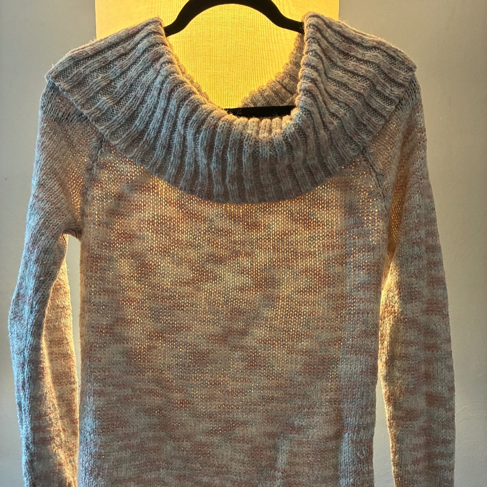 Sparkly cowl neck sweater